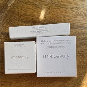 RMS Beauty Collection FULL SIZE BLUSH IN SANGRIA! Living Luminizer Duo/Mascara!